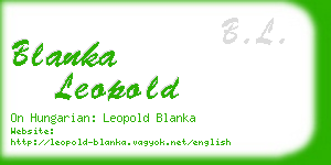 blanka leopold business card